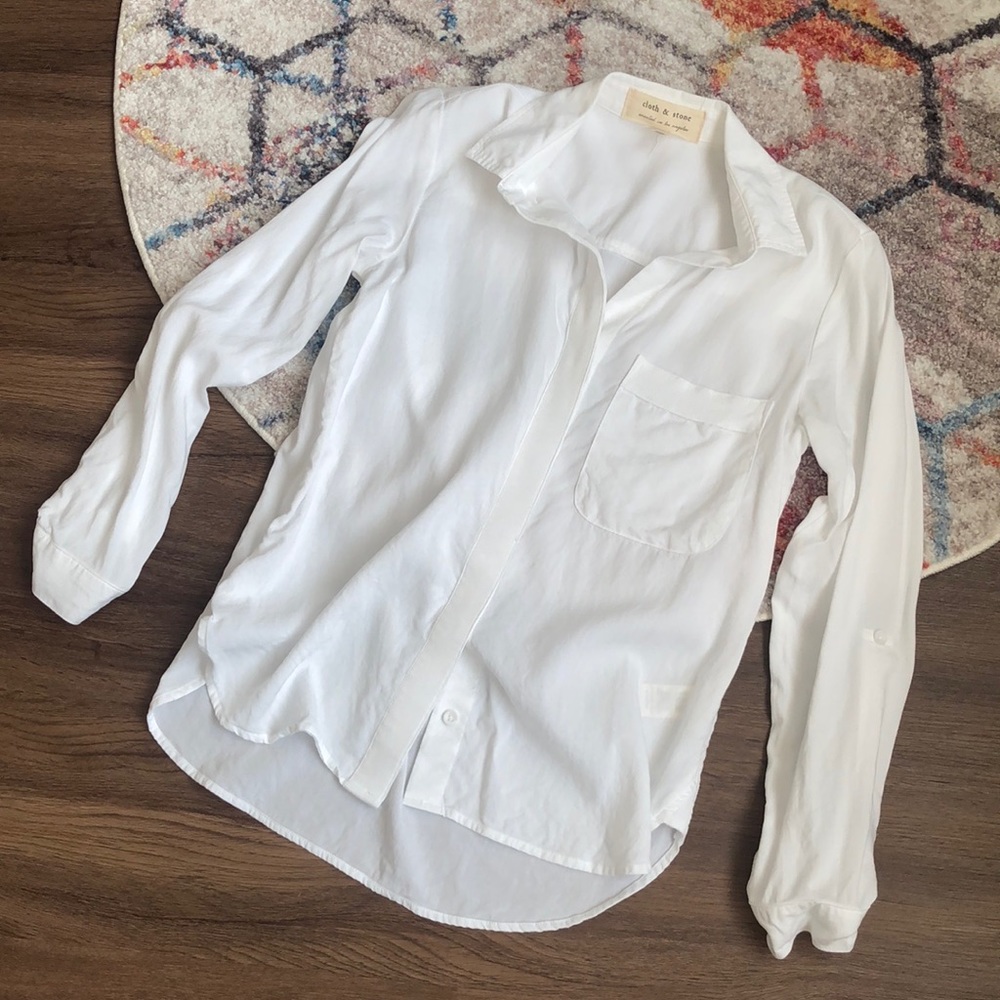 CLOTH & STONE White Button Down - XS